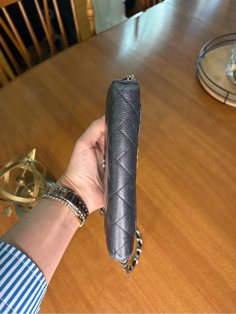 CHANEL black quilted